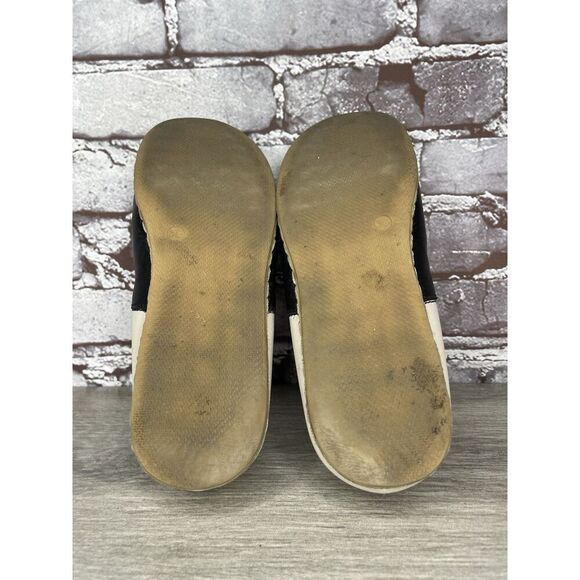 Charix Black Leather Ivory Classic Slip On Loafers Flats Shoes Women 36EU/6M US - Picture 6 of 16